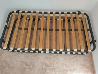 Doble somier láminas anchas de madera