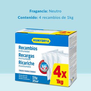 Set de 4 Recambios Antihumedad para Deshumidificad
