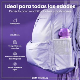 ion8 Botella Agua Acero Inoxidable Termica, 500ml,