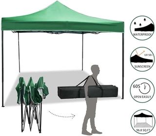 Cenador Plegable 2x2m Blanco/verde