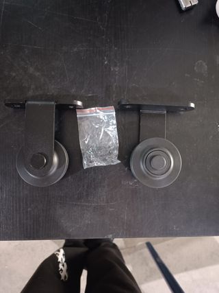 Herrajes para puertas corredizas de granero, 1 par