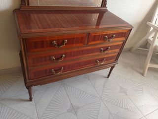 Tocador vintage madera con espejo