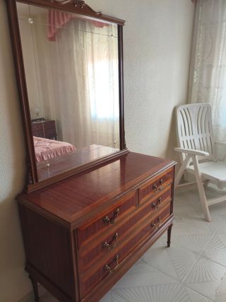 Tocador vintage madera con espejo