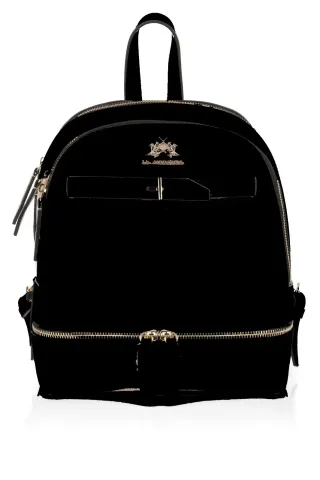 La Martina Zaino in Pelle Lusso Beige/Nero