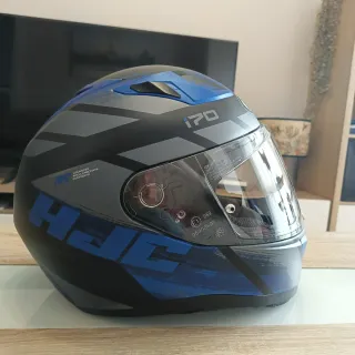 Casco Moto HJC i70 Azul y Gris