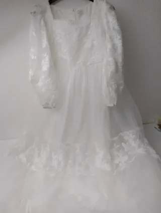 Vestido Comunión Niña Talla 10 Blanco