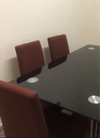 Juego 4 fundas sillas marrones nuevas