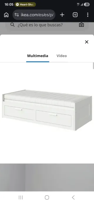 Cama nido Ikea 200x80 con cajones