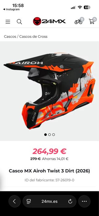 Casco Airoh Twist 3 Dirt MX (Talla L)