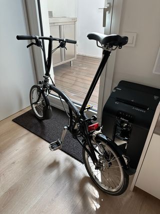 Bicicleta Brompton Plegable Negra