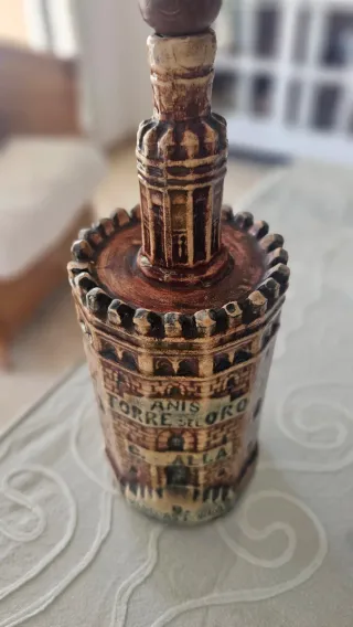 Botella Anís Torre del Oro Vintage Años 60