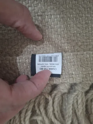 Alfombra Calma House Beige de Lana y Algodón