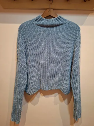Jersey Pull & Bear azul acanalado