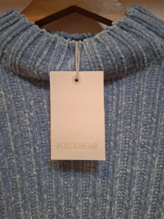 Jersey Pull & Bear azul acanalado