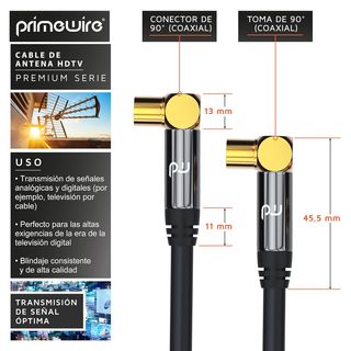 CSL-Computer 1m cable de antena HQ HDTV Premium -