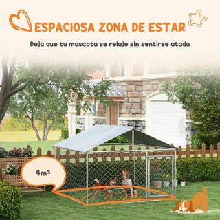 Jaula de Exterior para Perros Medianos 200x200x150