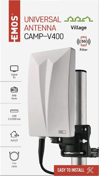 - EMOS Antena Activa Universal para Interior y E