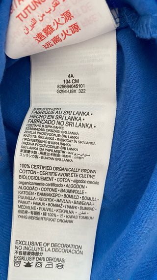 Camiseta Levi's azul talla 4 años