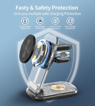 Estación de Carga, Cargador 3 en 1, ángulo Ajustab