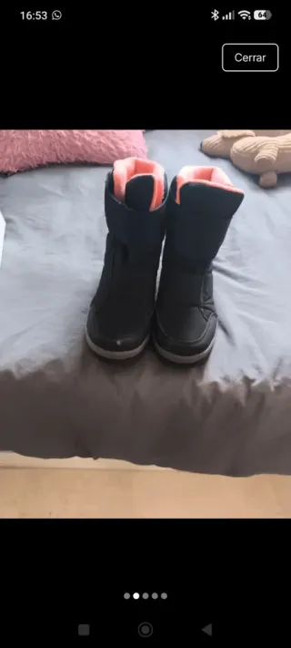 Botas de presqui negras y rosas