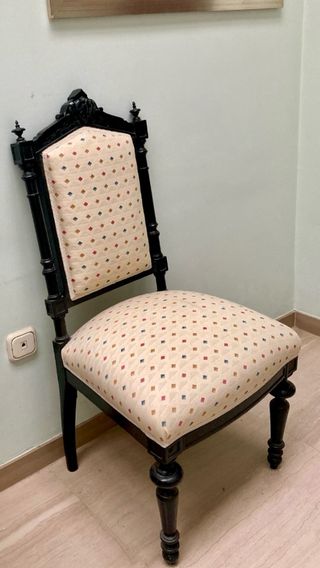 Silla Alfonsina Antigua Retapizada