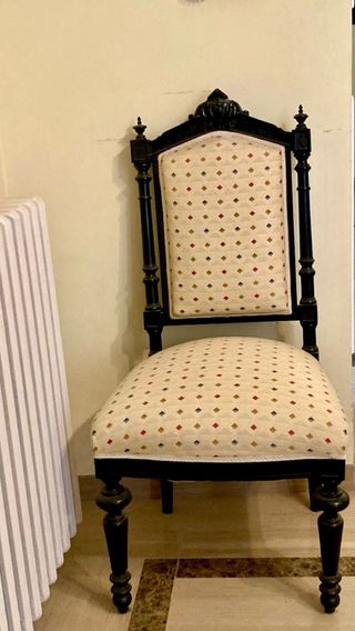 Silla Alfonsina Antigua Retapizada