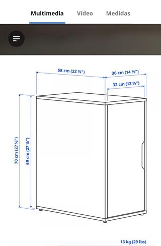 Mueble Almacenaje IKEA Alex Blanco
