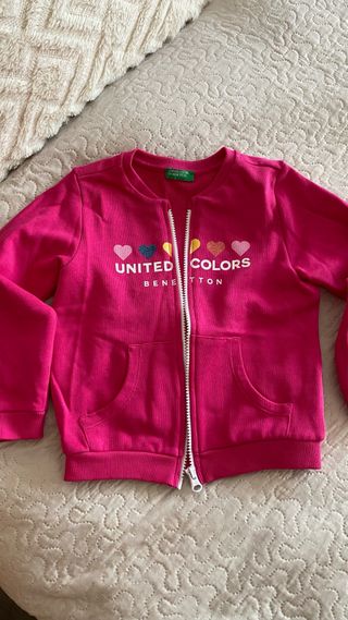 Chaqueta Benetton Niña Corazones Talla 3-4 años