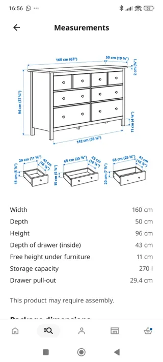 Cómoda Cajonera Ikea Hemnes Blanca