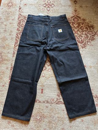 Jeans Carhartt Brandon Baggy Dark Blue Raw