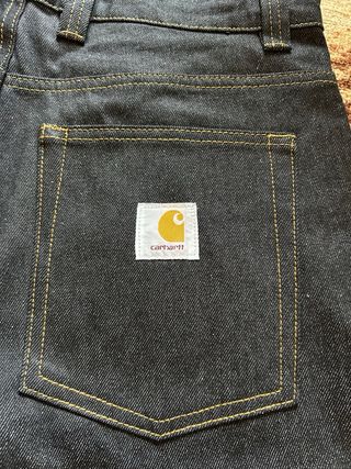 Jeans Carhartt Brandon Baggy Dark Blue Raw
