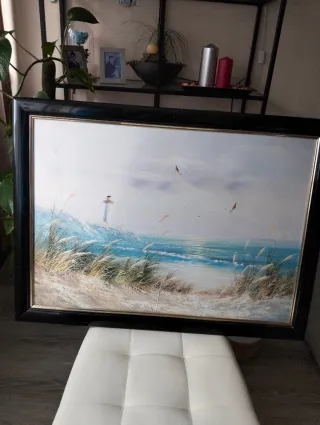 Cuadro Pintado a Mano Paisaje Marino