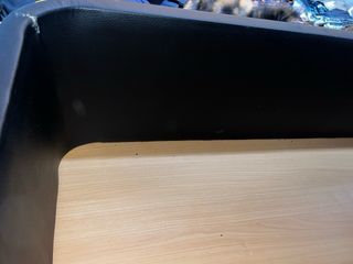 Canapé 135x190 cm Negro y cabecero retapizado