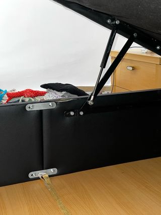 Canapé 135x190 cm Negro y cabecero retapizado