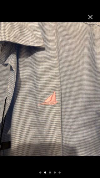 Camisa Nautica Hombre Azul