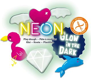 Plastelina de neón y brillante en la oscuridad 4x9