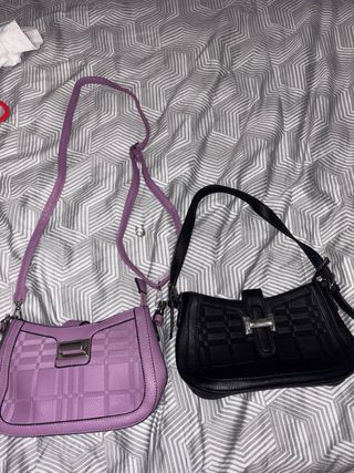 Lote 2 Bolsos Mujer Negro y Morado