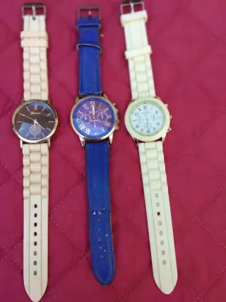 3 Relógios Genebra Coleção Avariados