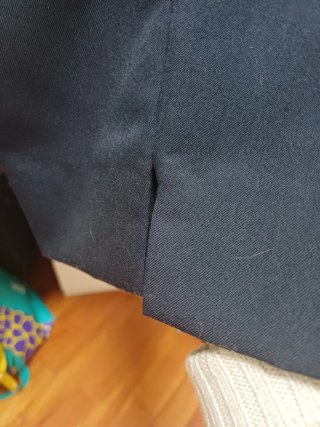 Pantaloni classici in viscosa blu