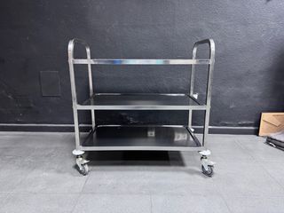 Camarera Acero Inox 3 Bandejas