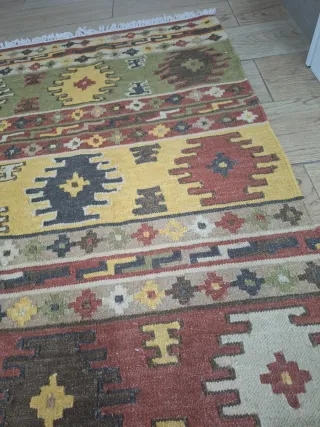 Alfombra de tela con diseño étnico