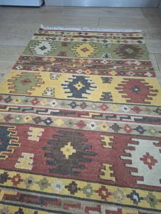 Alfombra de tela con diseño étnico