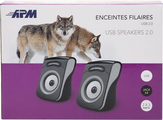 APM 571073 - Altavoces con Cable USB 2.0, Duo Alta