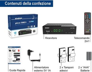 Edision Picco T265+ Receptor Terrestre TDT DVB-T2