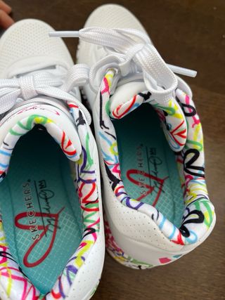 Zapatillas Skechers Blancas Multicolor