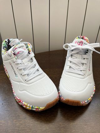 Zapatillas Skechers Blancas Multicolor