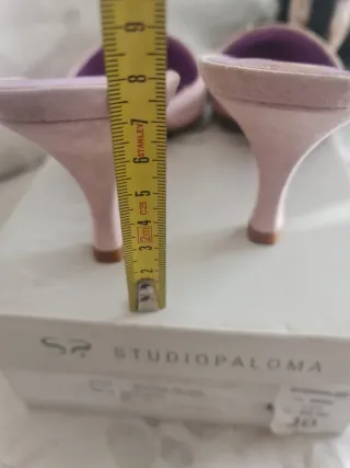 Mules Studio Paloma Rosa Ante T.40 Nuevas