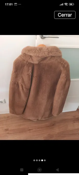 Abrigo pelo marrón Zara