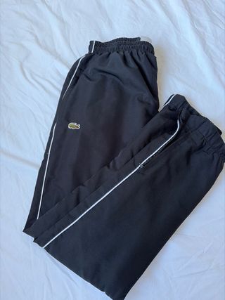 Chandal sportivo Lacoste nero e bianco
