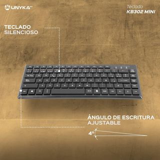 Unykach Mini Teclado KB302, Ultraplano con 83 Tecl